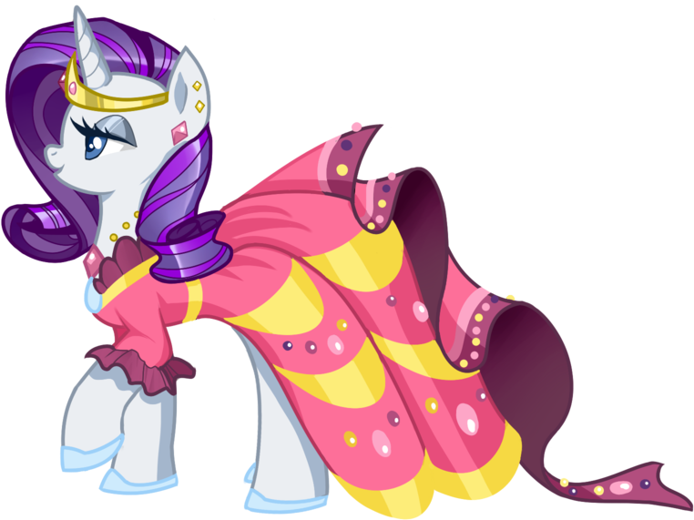 Rarity Gala Dress By Lelittleluna - My Little Pony Rarity Dress (900x600)