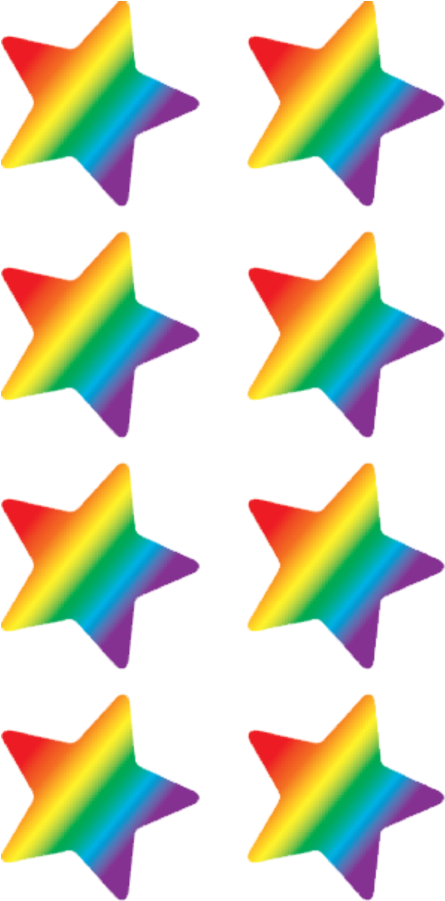 Tcr5798 Rainbow Stars Mini Stickers Image - Rainbow (900x900)