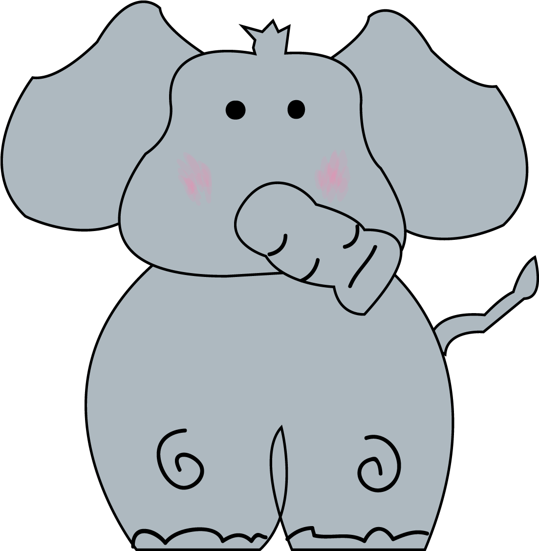 Feel Better Clip Art - Indian Elephant (1200x1200)