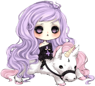 Pastel Goth By Drawkill-d54ii9g - Pastel Goth Anime Girl (400x359)