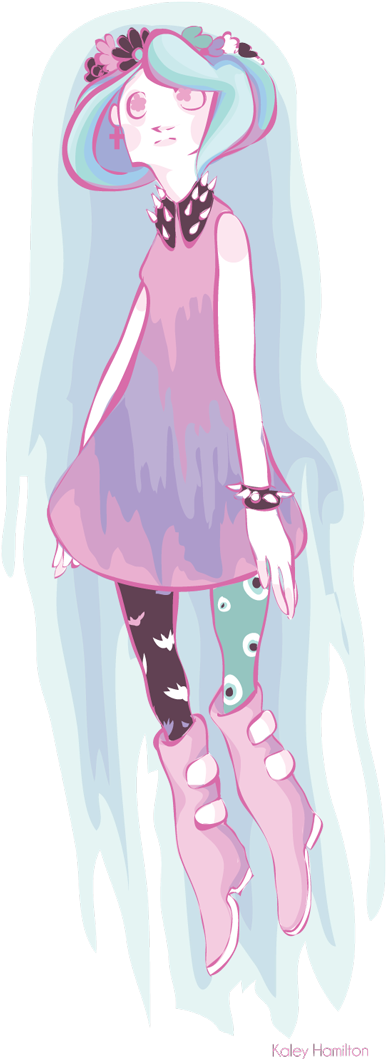 Pastel Goth Ghost Alt Cropped - Pastel Goth Ghost Alt Cropped (500x1070)