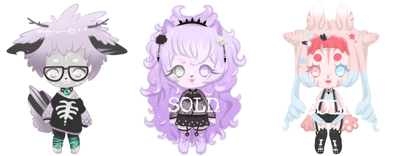 { Adopt Closed } Pastel Goth // Punk Babies By Valyriana - Gothic Rock (1314x608)