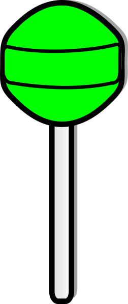 Green Lollipop Clipart (252x598)
