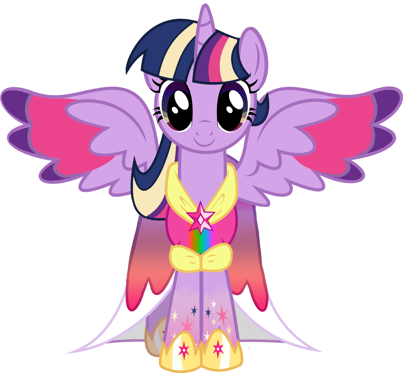 Rainbow Princess Twilight Rainbow Power Princess - Twilight Sparkle With Wings (1600x1592)