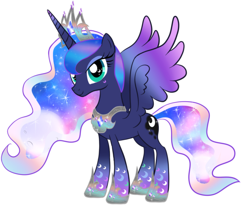 Princess Luna Rainbow Power By Moonlightprincess002png - Luna My Littel Pony (999x799)