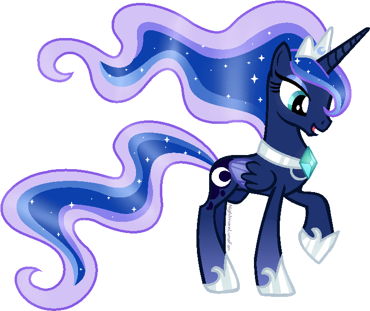 Rainbow Power Luna By Rainbow Power Princess - My Little Pony Luna Girls (774x650)