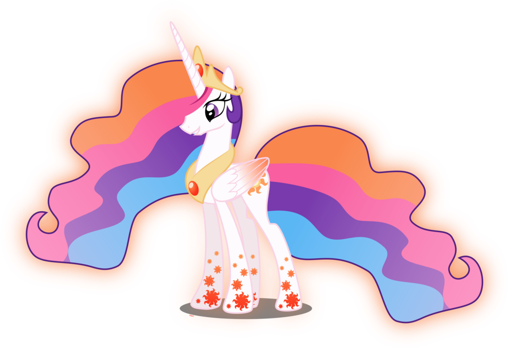 Princess Celestia Rainbow Power By Xebck On Deviantart - My Little Pony Rainbow Power Princess Celestia (1100x726)