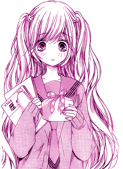 ☽ Transparent , Don't Remove The Text ☾ - Anime Manga Girl (500x569)