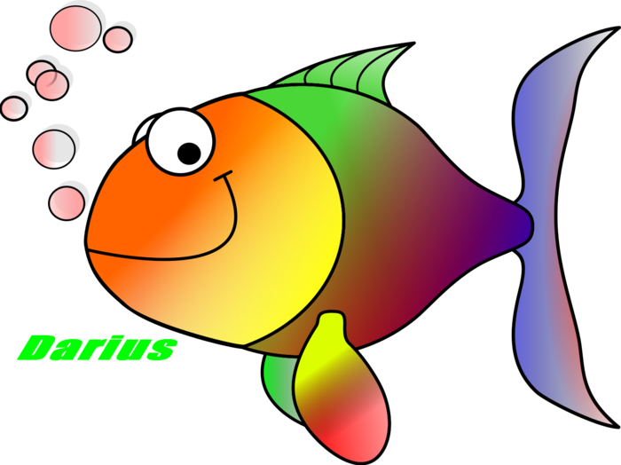 Fry Clipart Darius Fish Svg Iptvnf Clipart - Tropical Fish Shower Curtain (700x524)