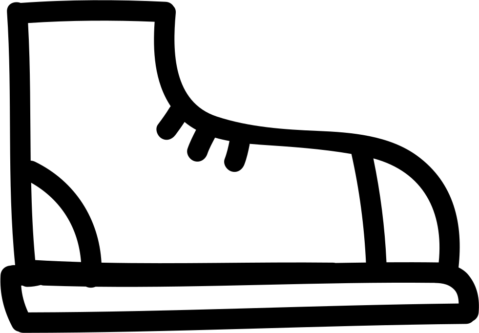 Tennis Shoe Hand Drawn Outline Comments - Cómo Se Dibuja Un Zapato (981x682)