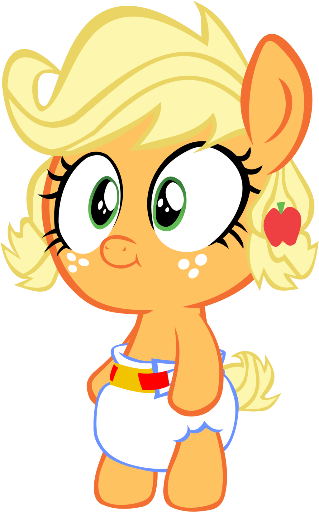 My Little Pony Favourites By Sweet Pillow On Deviantart - Baby Applejack And Flurry Heart (1024x1640)