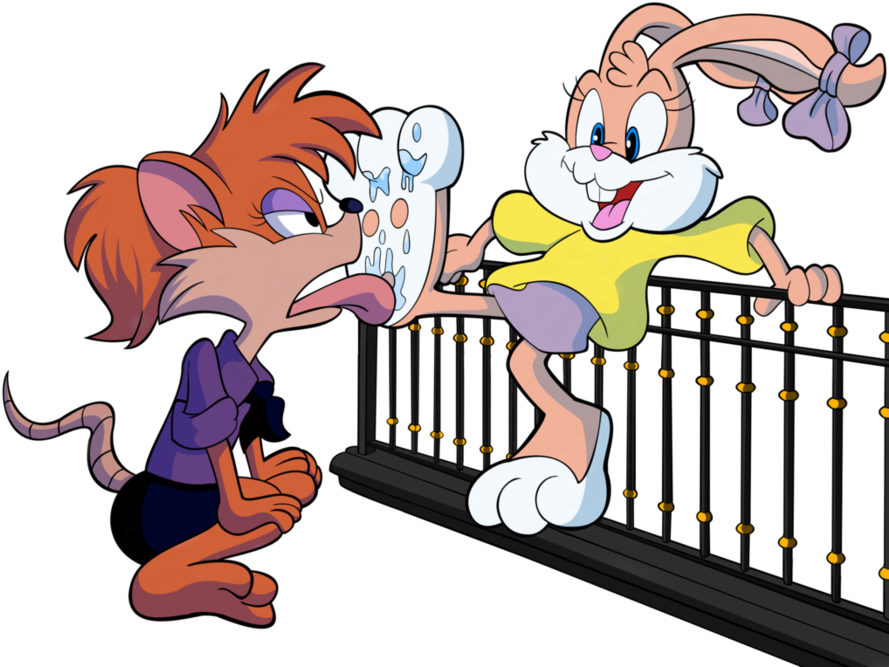 Rhubella Rat And Babs Bunny By Waffengrunt-da6zje3 - Cartoon (894x894)
