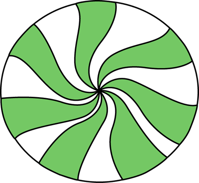 Peppermint Christmas Candy Clip Art Green Peppermint - Christmas Day (400x367)