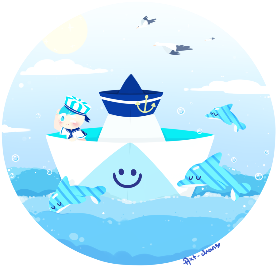 Let The Sea Set You Free [peppermint Cookie] By Axt-chan - Illustration (1024x1041)