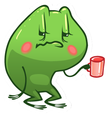 Cute Frog Sticker For Imessage - Cartoon (355x371)