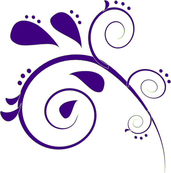 Purple Paisley Clip Art (588x596)