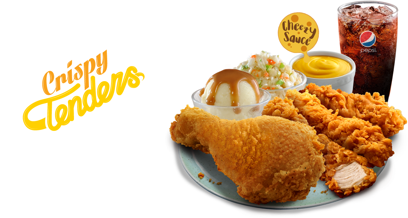 Servings Featured For Illustration Purposes Only - Kfc 6pc Crispy Tenders Combo (1600x780)