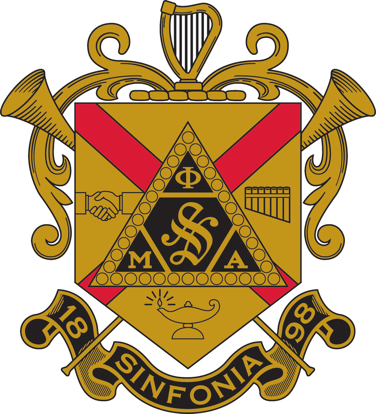 Phi Mu Alpha Sinfonia - Phi Mu Alpha Sinfonia Crest (1200x1321)