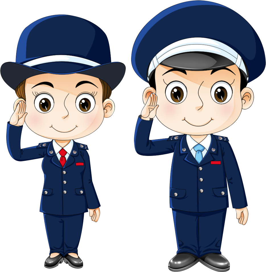 Police Officer Cartoon Public Security - Policemen Cartoon (1018x1024)
