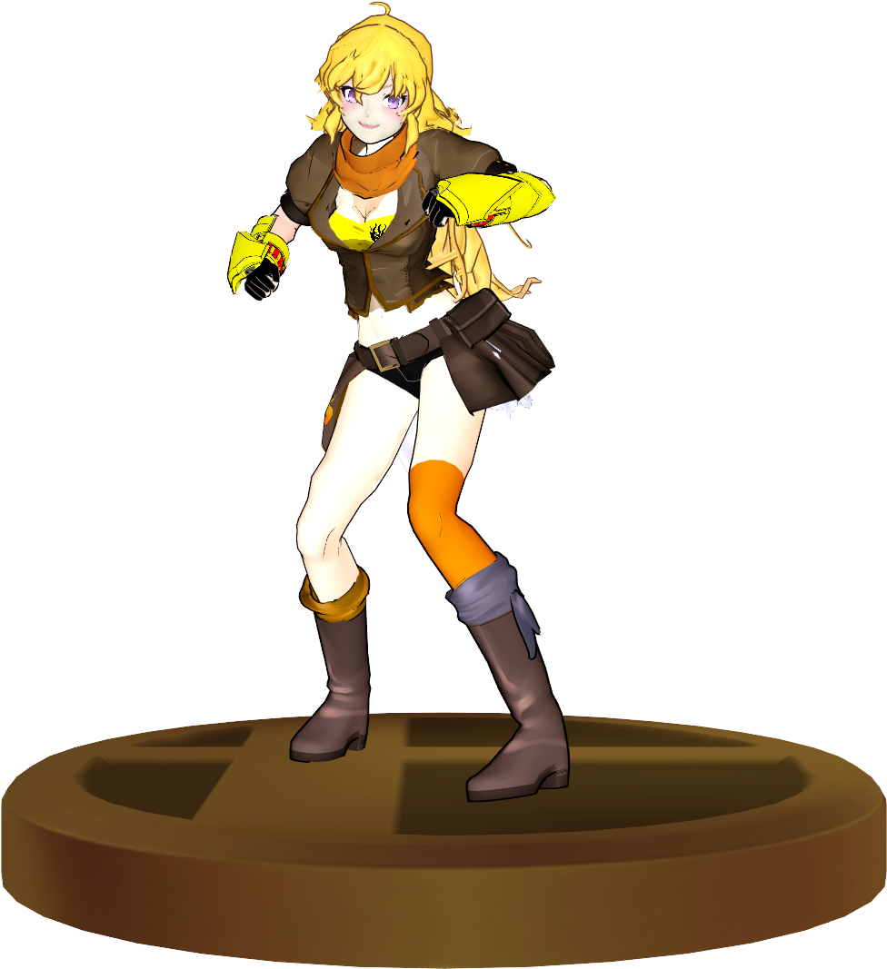 Yang Xiao Long Ssb Trophy By Toajahli - Yang Xiao Long Mmd (1000x1200)