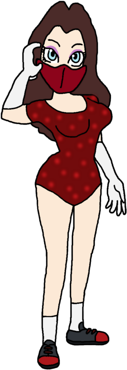 Masked Gymnast By Katlime - Mario Tennis Aces (582x1371)