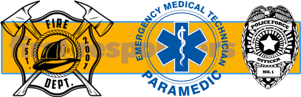 Police Paramedics Fireman Party Supplies - Police And First Responders (600x200)