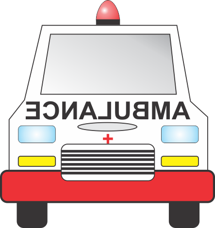 Why The Word 'ambulance' Is Written On As In Figure - Safety Third (443x470)