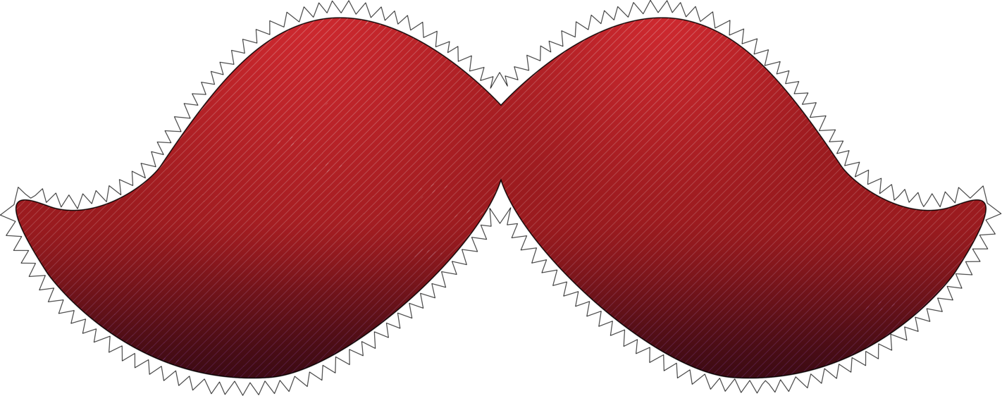 Mustache Stamp Template - Portable Network Graphics (1422x562)