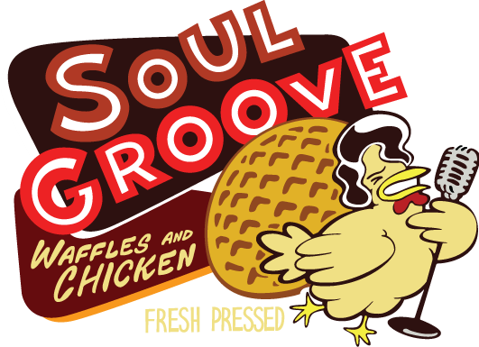 Vegan Chicken And Waffles And Fried Chicken And Hashbrowns - Chicken And Waffles Logo (531x385)