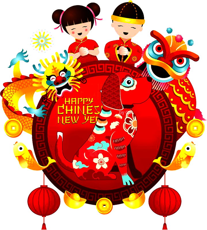New Year) ตรุษจีน-happy Chinese Day - 新年 海报 2018 (720x797)