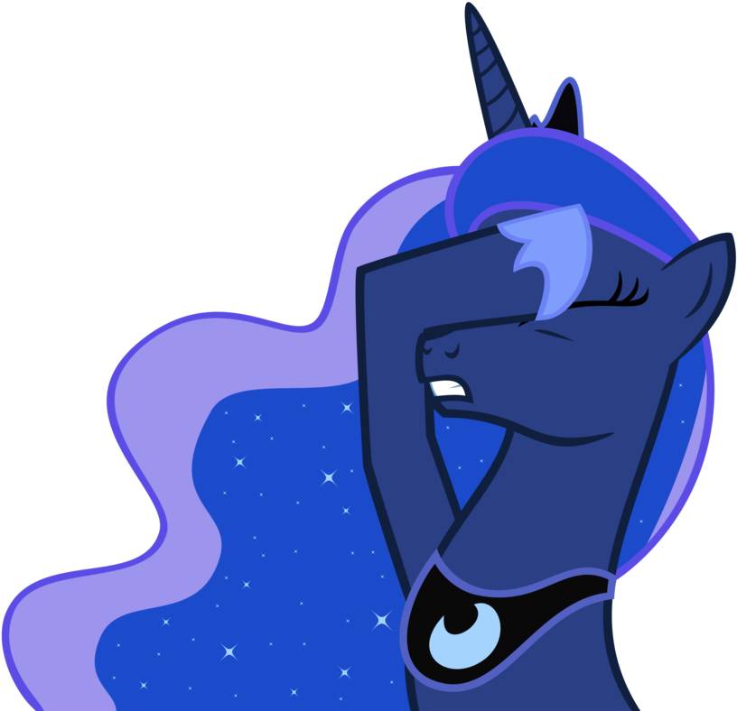 Rarity Pony Blue Horse Cobalt Blue Purple Mammal Vertebrate - Princess Luna Facehoof (900x812)
