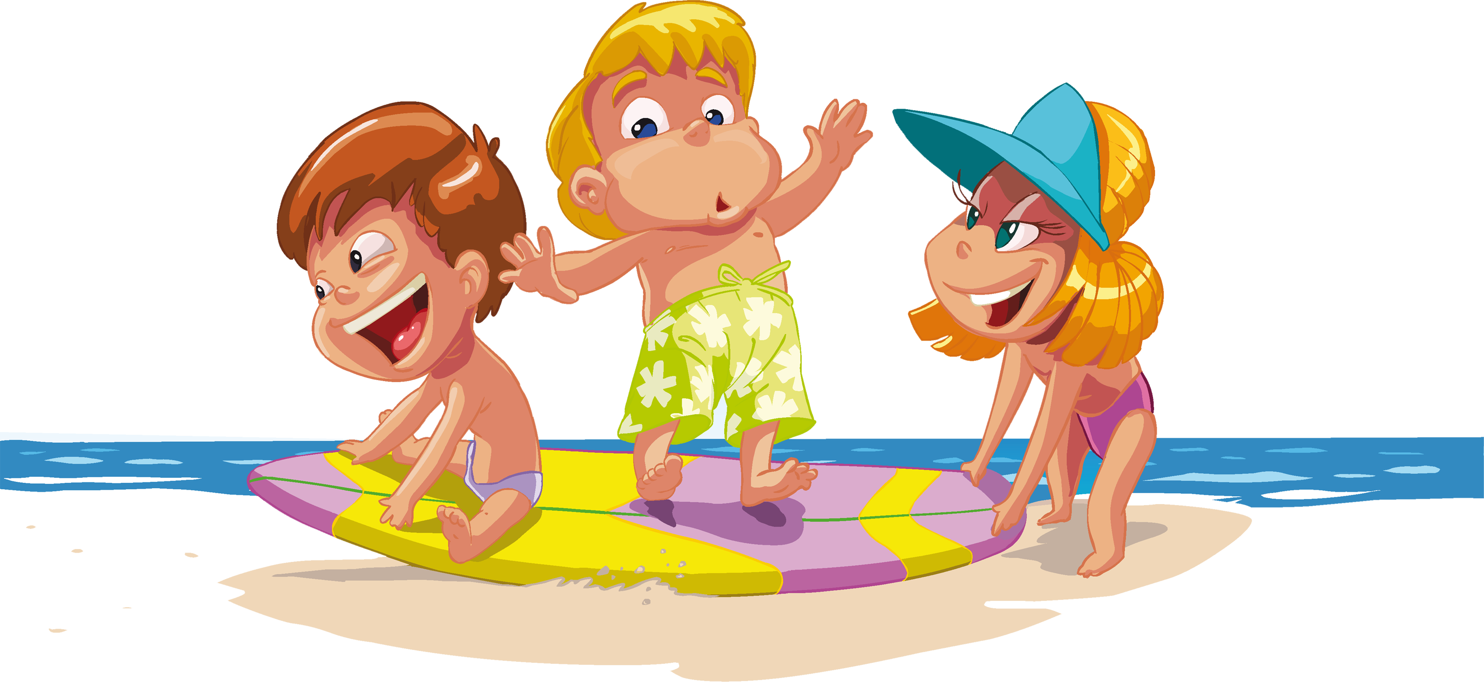 На Пляже - Fun In The Sun: Visiting The Beach Coloring Book Edition (3000x1380)