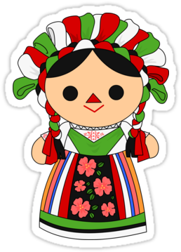 Large Clip Art Gingerbread Man Download - Mexican Doll (375x360)
