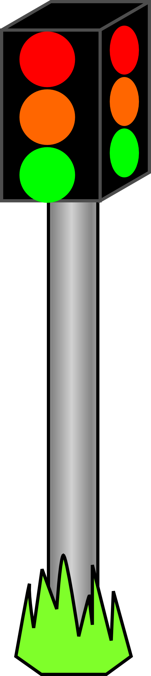 Traffic Clipart Ligh - صورة اشارة مرور كرتون (512x2291)