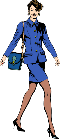 Bussiness Woman Svg Clip Arts 258 X 592 Px - Women's Suit Clipart (258x592)