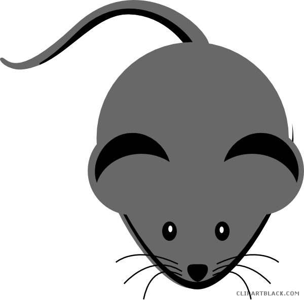 Cartoon Mouse Animal Free Black White Clipart Images - Black Mice Clip Art (600x593)
