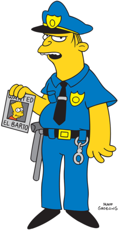 The Simpsons Clipart Police Officer - Simpsons Police Officers (250x500)