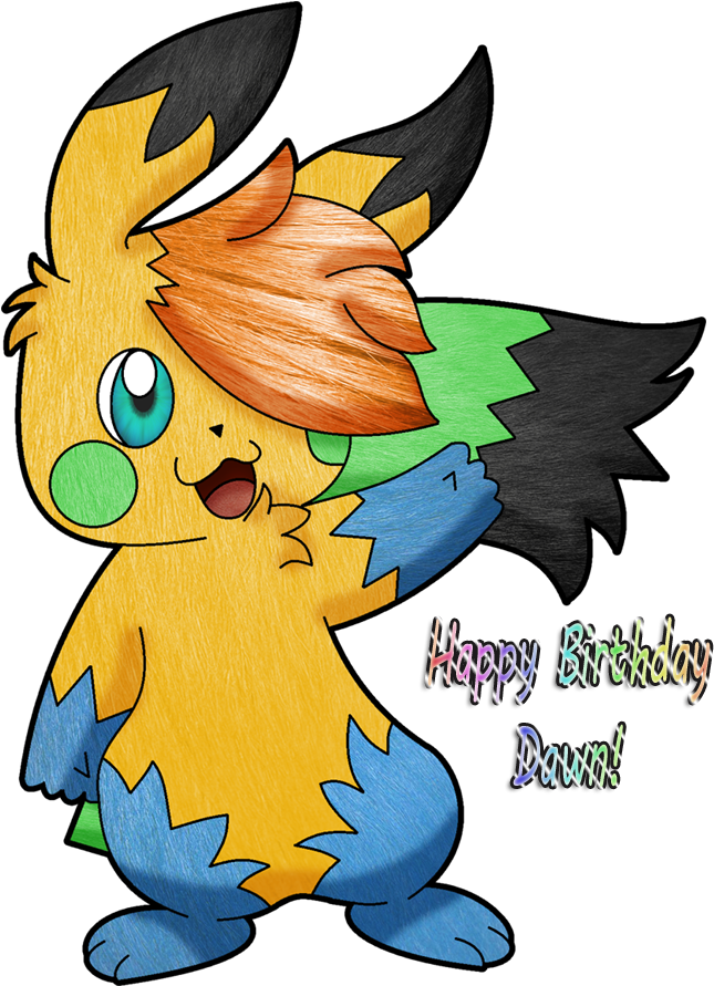 Happy Birthday Dawn 2013 By Kat-skittychu - Cartoon (720x968)