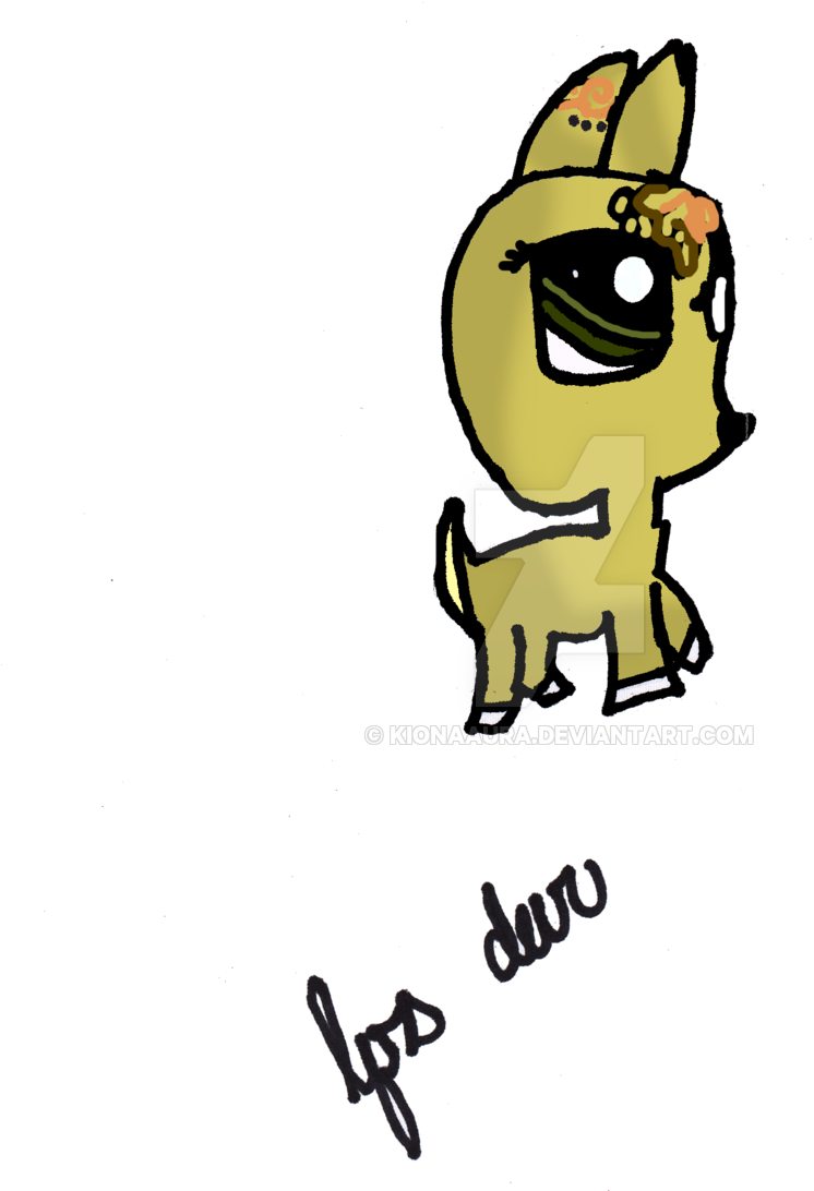Lps Deer By Kionaaura Lps Deer By Kionaaura - Cartoon (1024x1135)