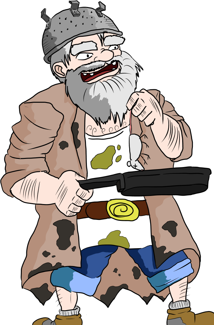 Crazy Cook Ratcatcher - Cartoon (800x1133)
