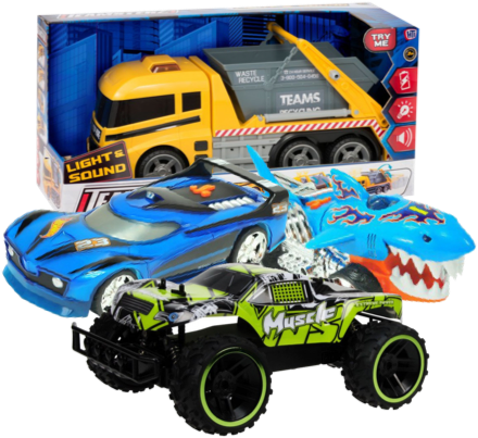 Toy Vehicles - Teamsterz Skip Lorry With Lights And Sounds (500x500)