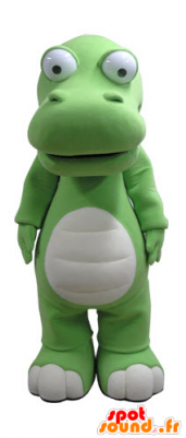 New Green And White Crocodile Mascot, Giant - White (300x400)