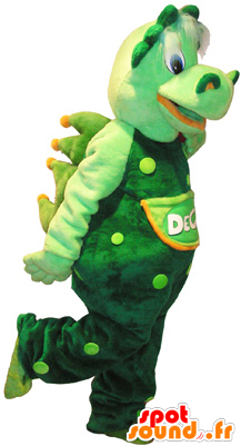 New Green Crocodile Mascot Giant And Very Realistic - Mascot (300x400)