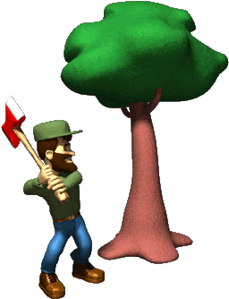 Fig Clipart Cut - Tree Cut Down Gif (350x350)