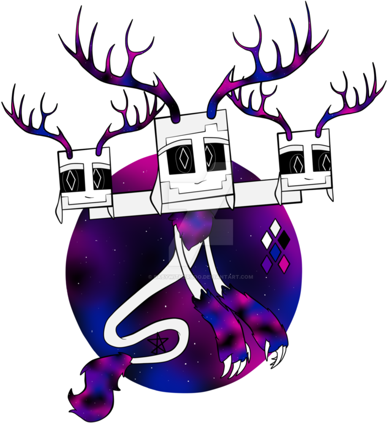 Galactic Deer By Babywitherboo - Illustration (866x923)