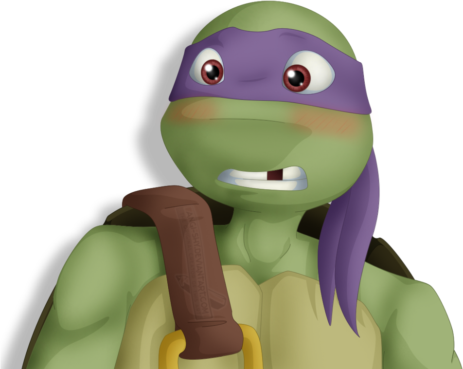 Why Are You Blushing, Don By Angi-shy - Tmnt 2012 Donnie Blushing (1024x826)