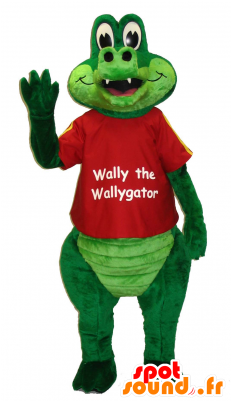 New Walygator Mascot Wally The Green Crocodile - Ba-kun New Spotsound Masot Yuru-chara White Horse And (300x400)