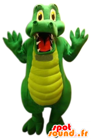 Green Crocodile Mascot, Cute And Funny - Crocodile (600x600)