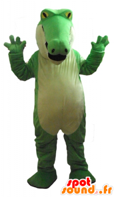 New Green And White Crocodile Mascot, Plump, Very Impressive - 2 New Spotsound Masot Yuru-charas Of Brown And Green (300x400)