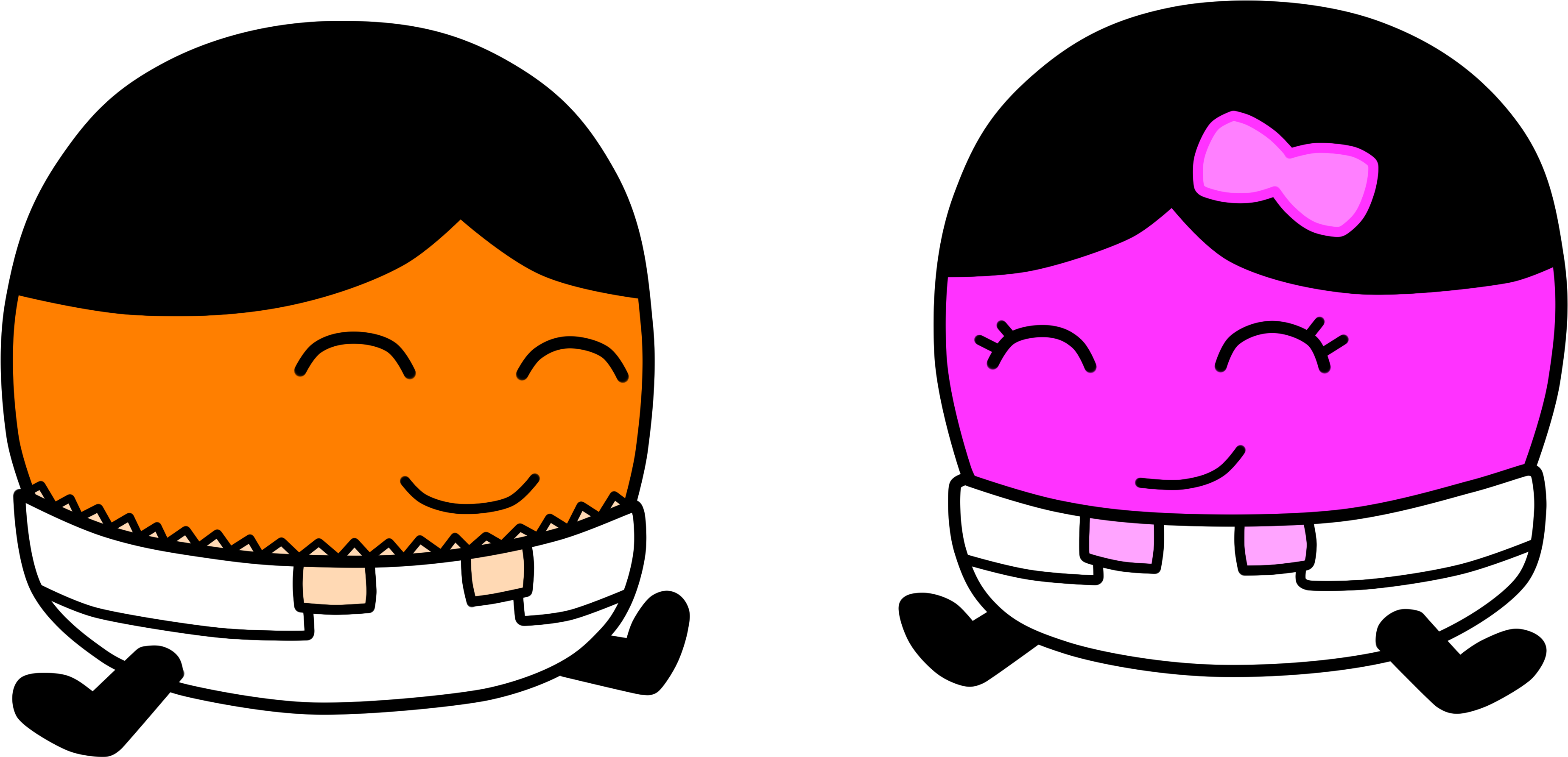Orange Ball & Pink Ball In Diapers - Orange Ball And Pink Ball (4100x2474)